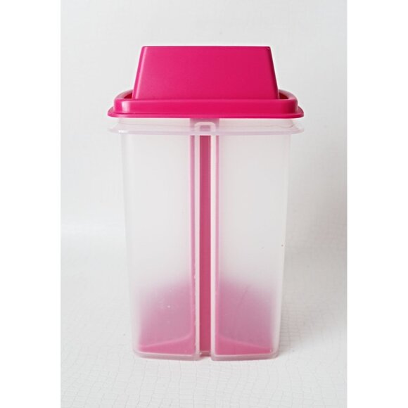 Tupperware Pick A Deli Pink Clear Pickle Keeper 1330-18 Square Container 3 Piece - Picture 1 of 5